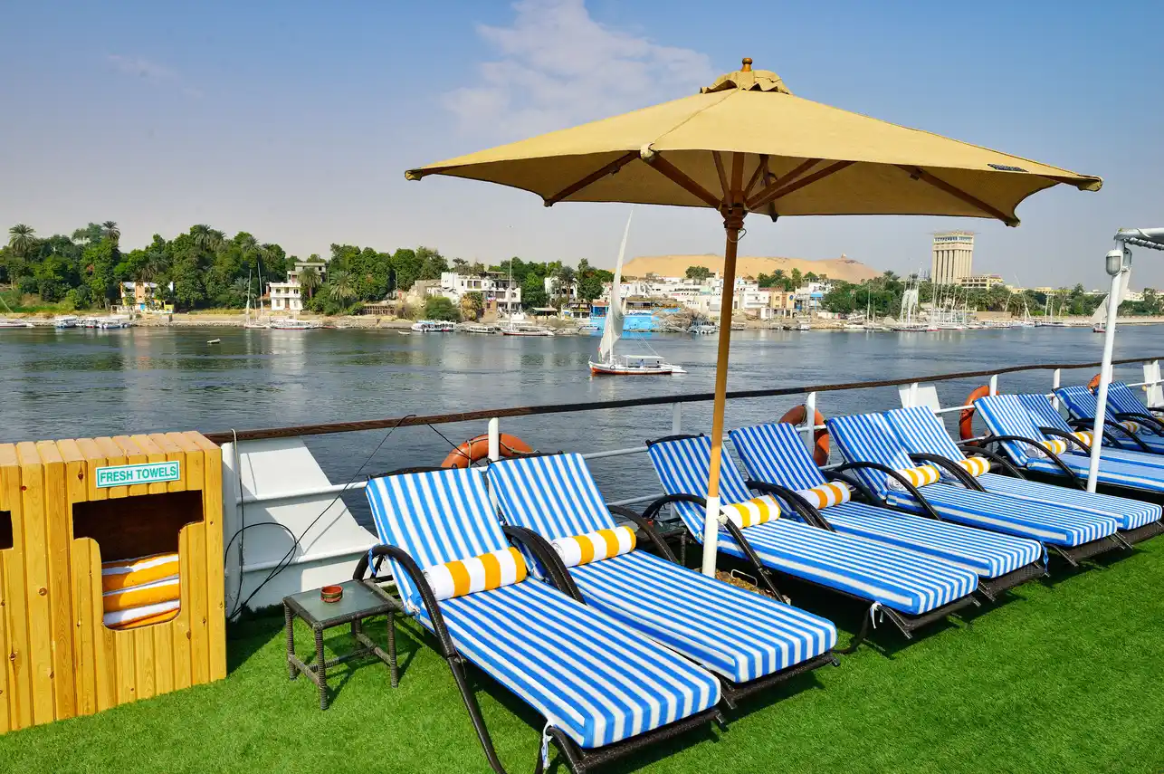 Sun deck of the Nile Treasure Nile Cruise Nile cruise